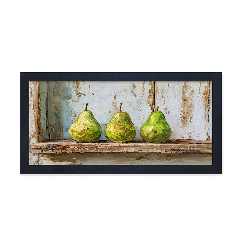 Sideboard Still Life - Three Pears - Framed Art