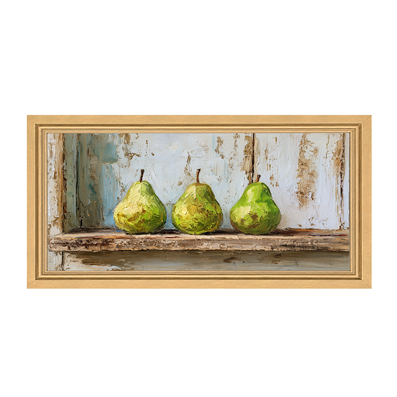 Sideboard Still Life - Three Pears - Framed Art