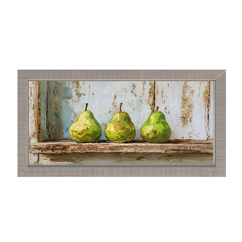 Sideboard Still Life - Three Pears - Framed Art