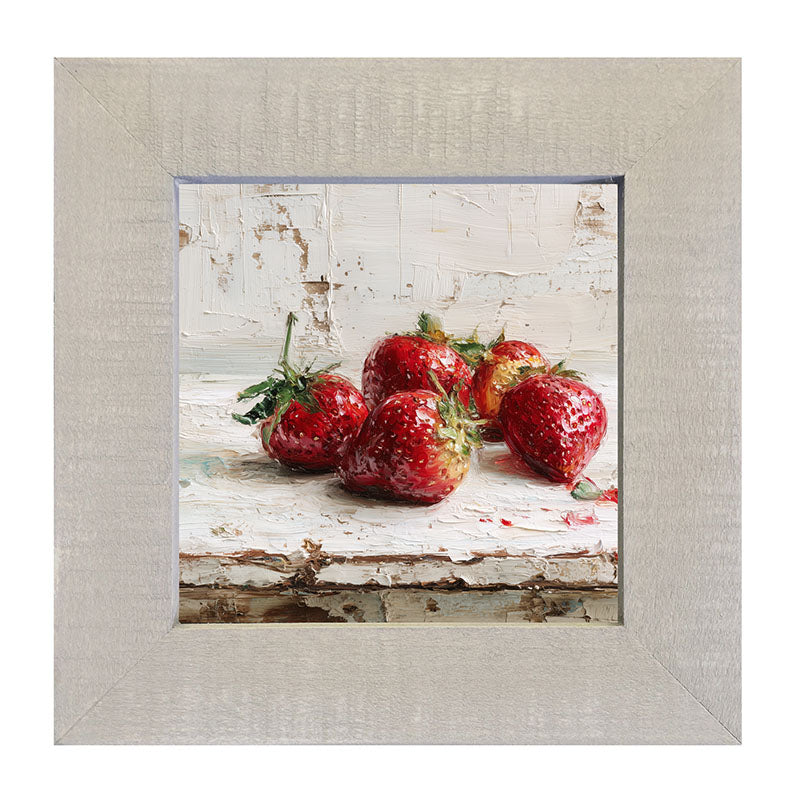 Sideboard Still Life - Five Strawberries - Framed Art