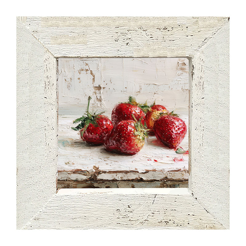 Sideboard Still Life - Five Strawberries - Framed Art