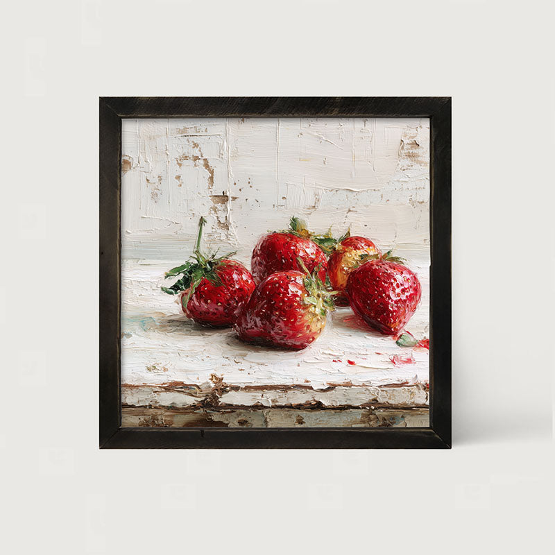 Sideboard Still Life - Five Strawberries