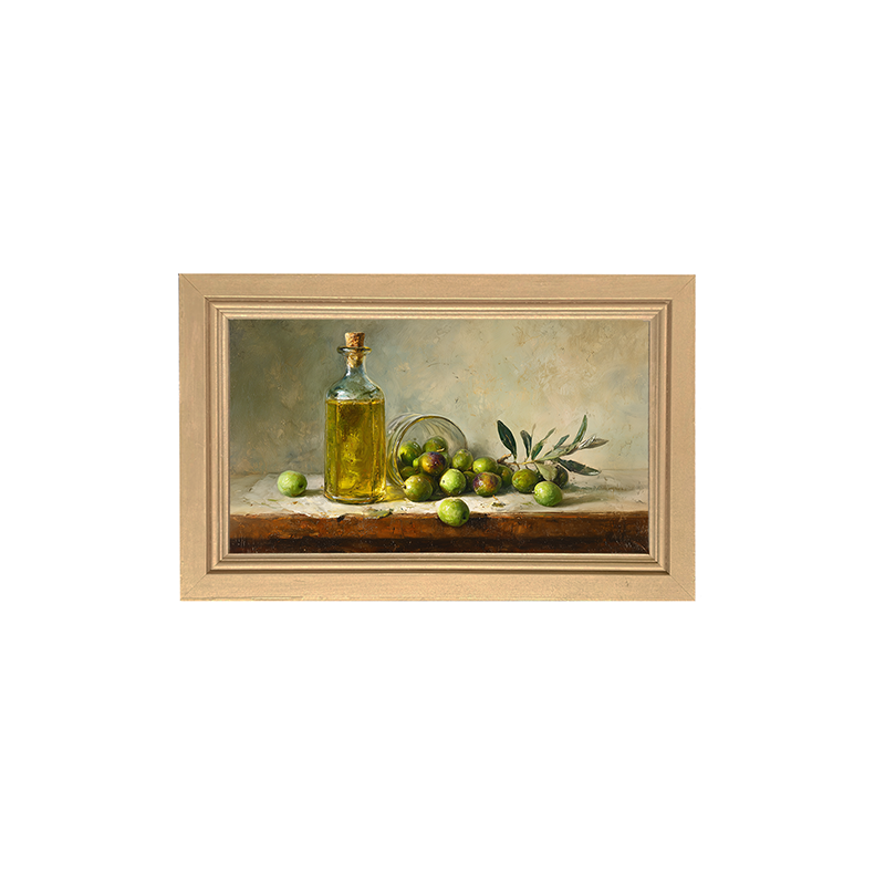 Sideboard Still Life - Green Olives - Framed Art