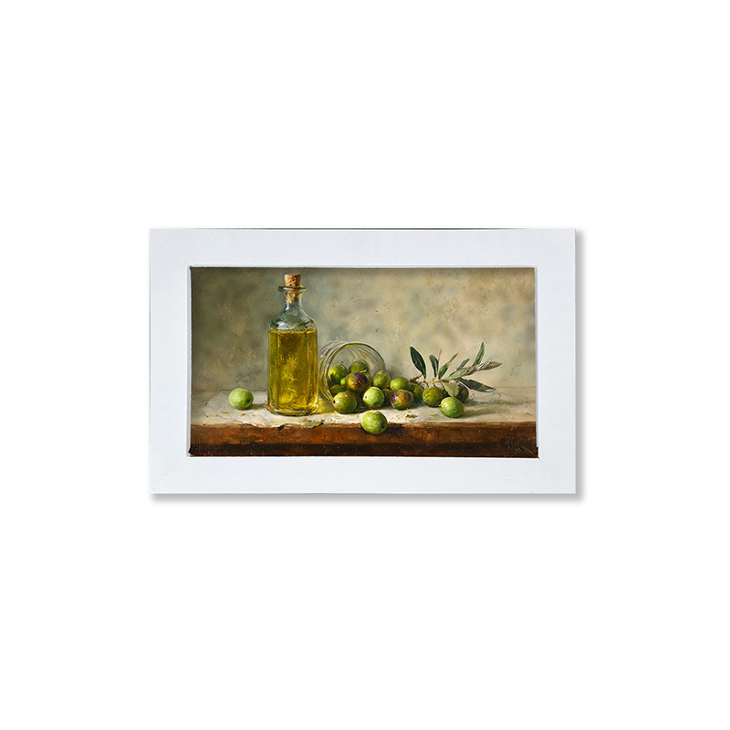 Sideboard Still Life - Green Olives - Framed Art