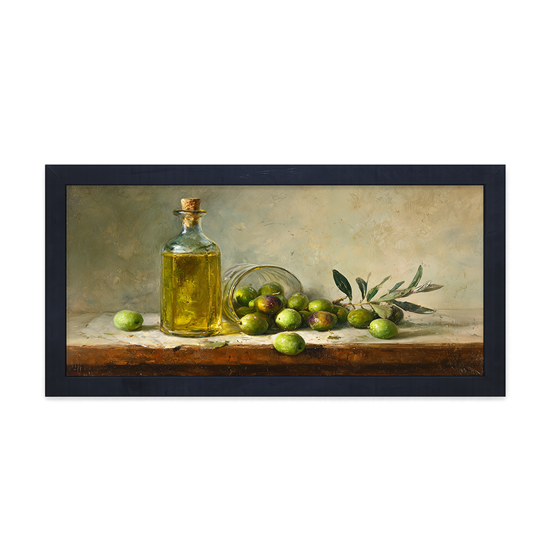 Sideboard Still Life - Green Olives - Framed Art