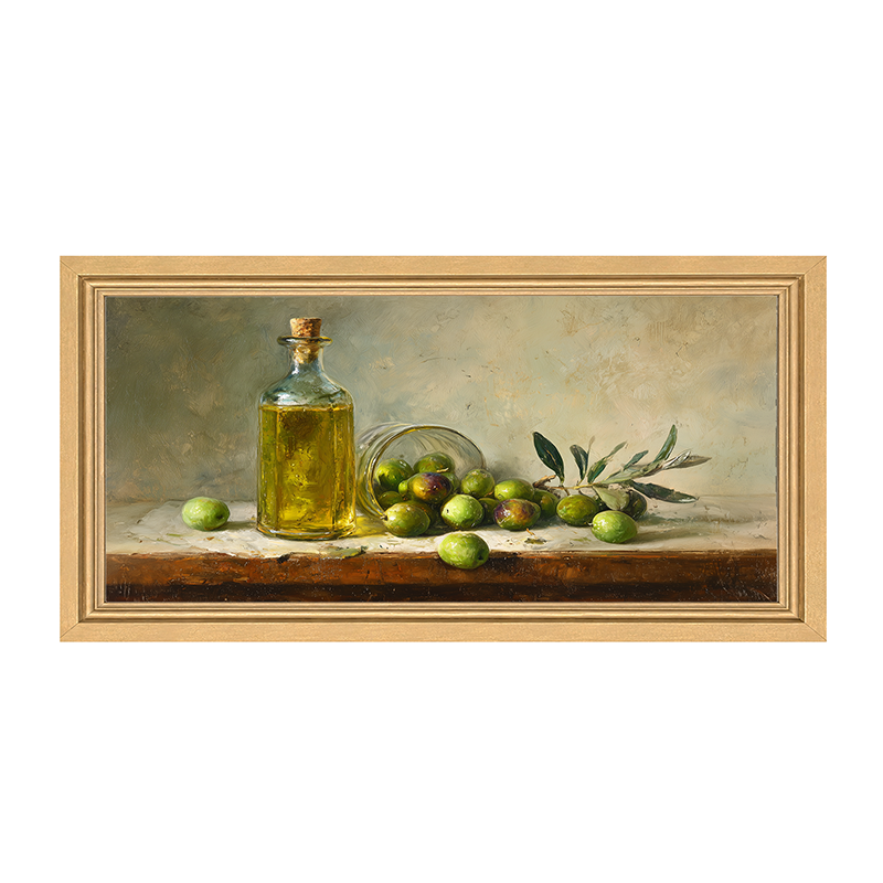Sideboard Still Life - Green Olives - Framed Art