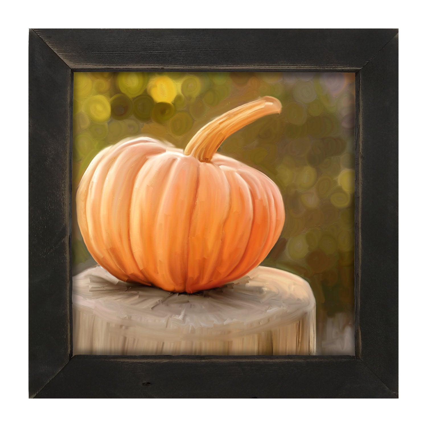 Pumpkin on stump - Framed art