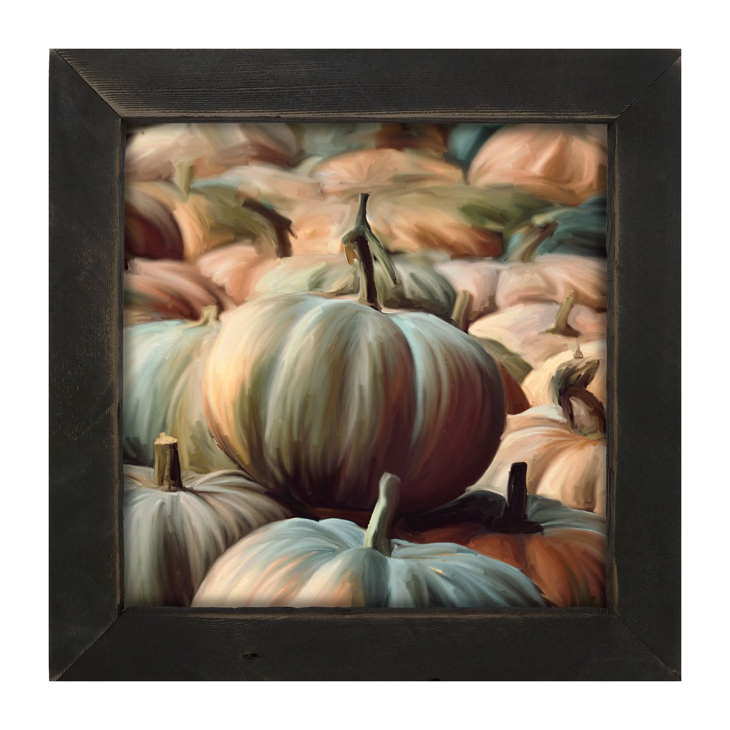 Green pumpkins - Framed art