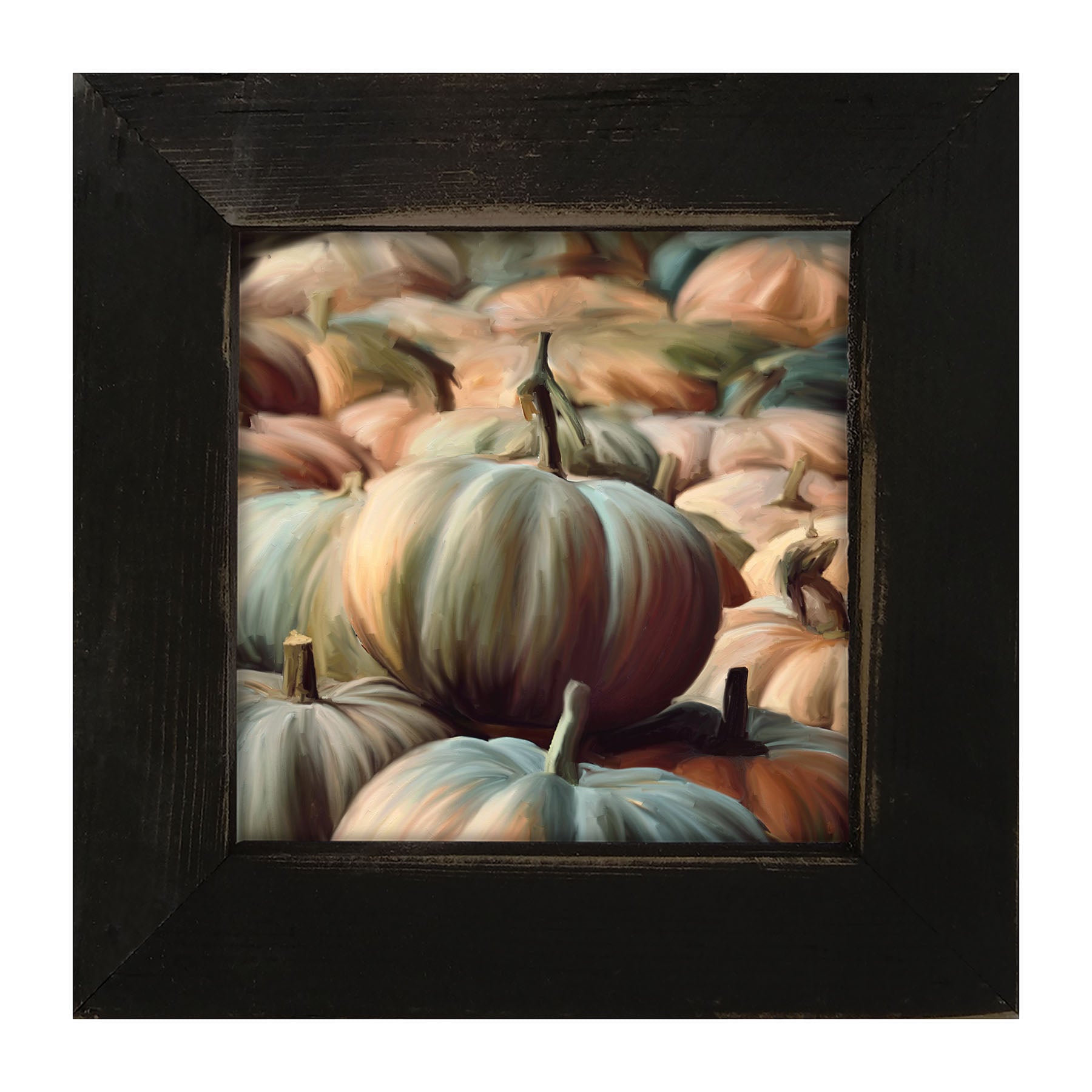 Green pumpkins - Framed art