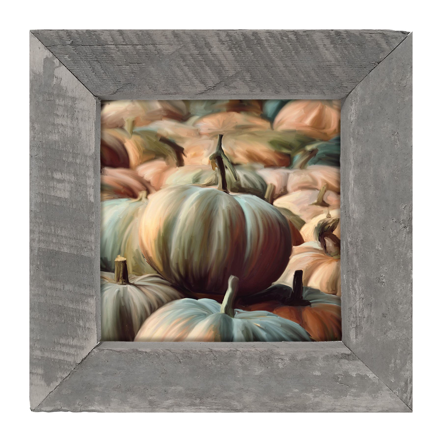 Green pumpkins - Framed art