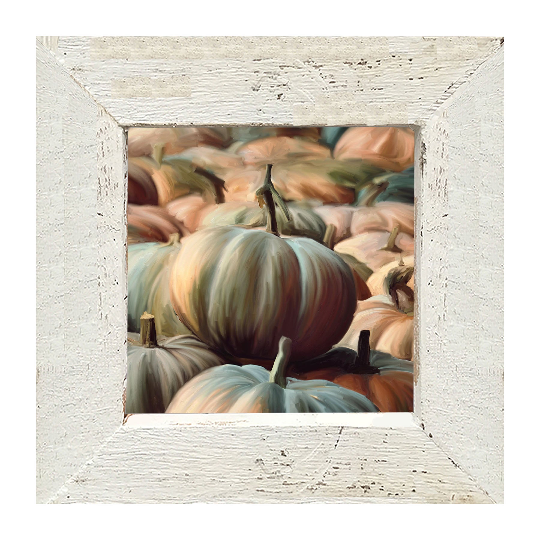 Green pumpkins - Framed art