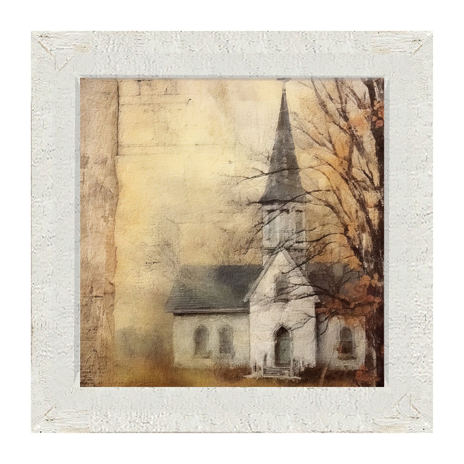 Autumn Church 1 - Framed Art