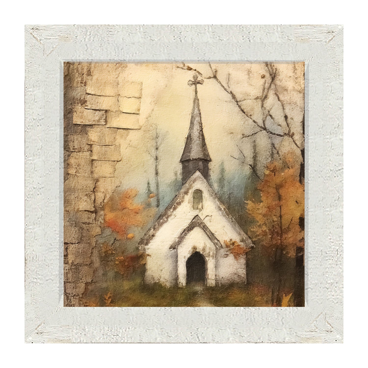 Autumn Church 2 - Framed Art