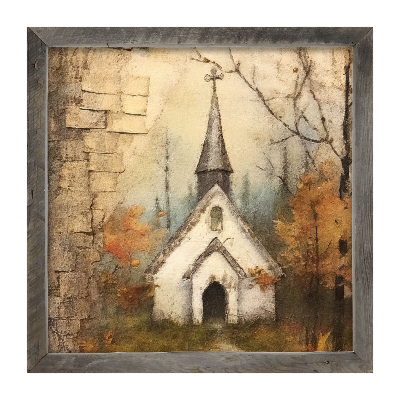 Autumn Church 2 - Framed Art