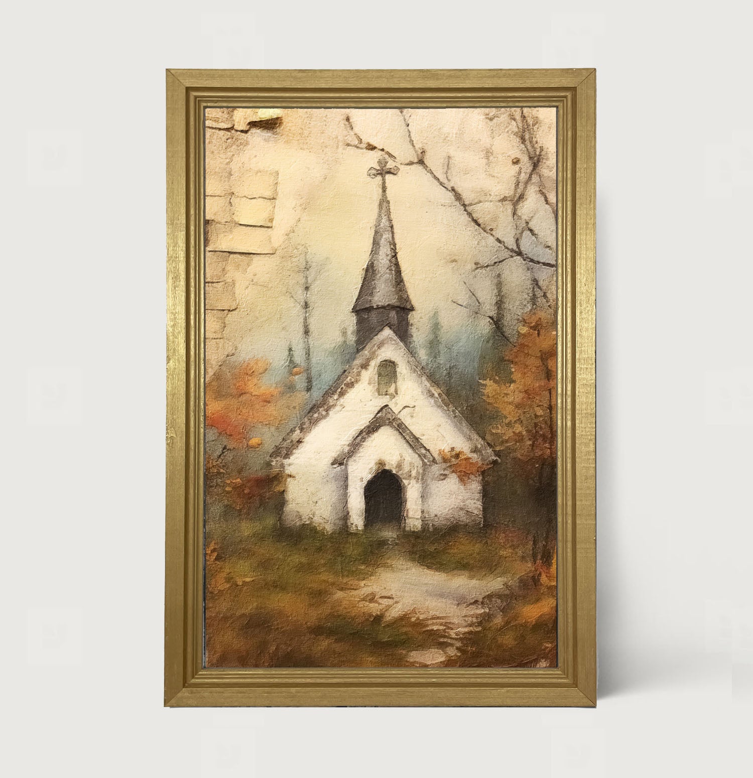 Autumn Church 2 - Framed Art