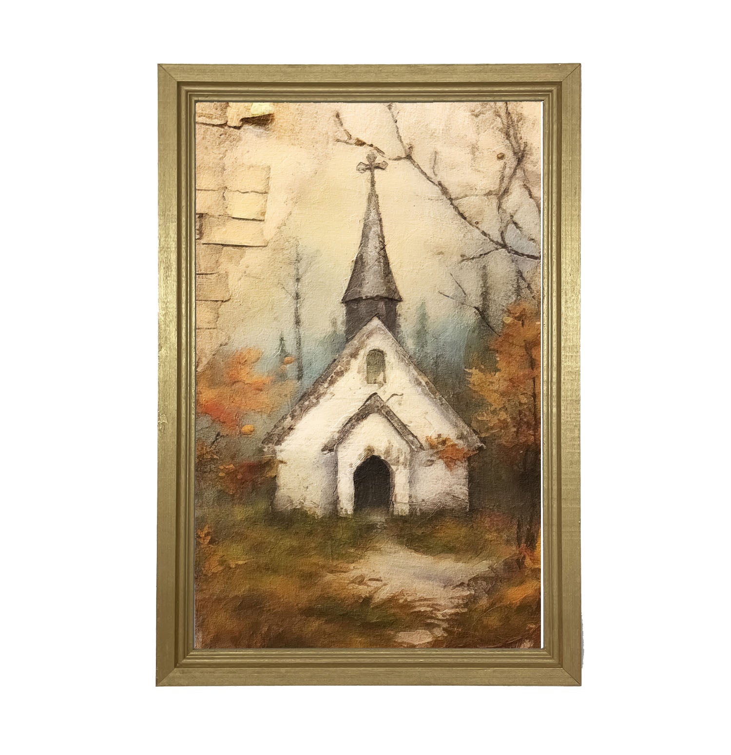 Autumn Church 2 - Framed Art
