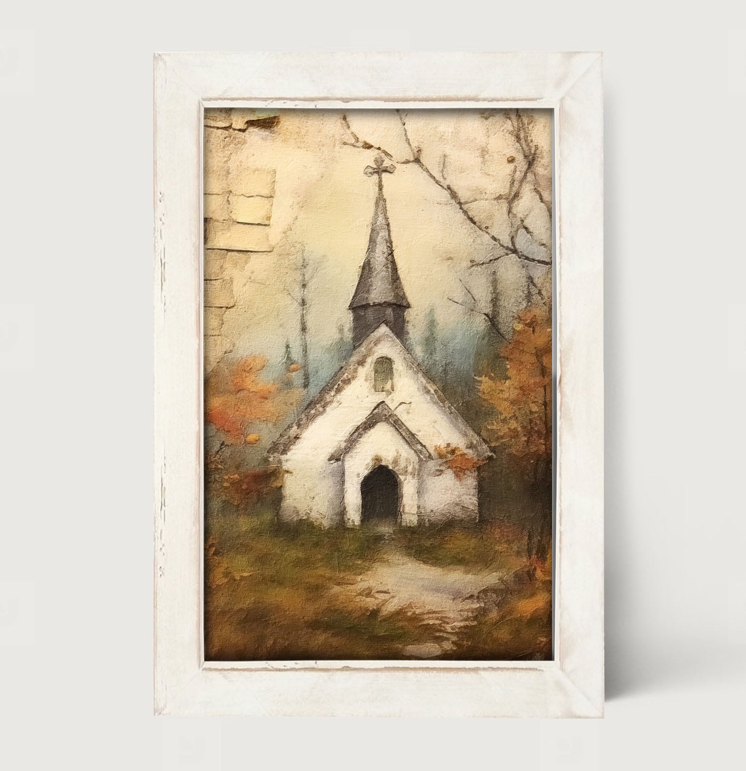 Autumn Church 2 - Framed Art