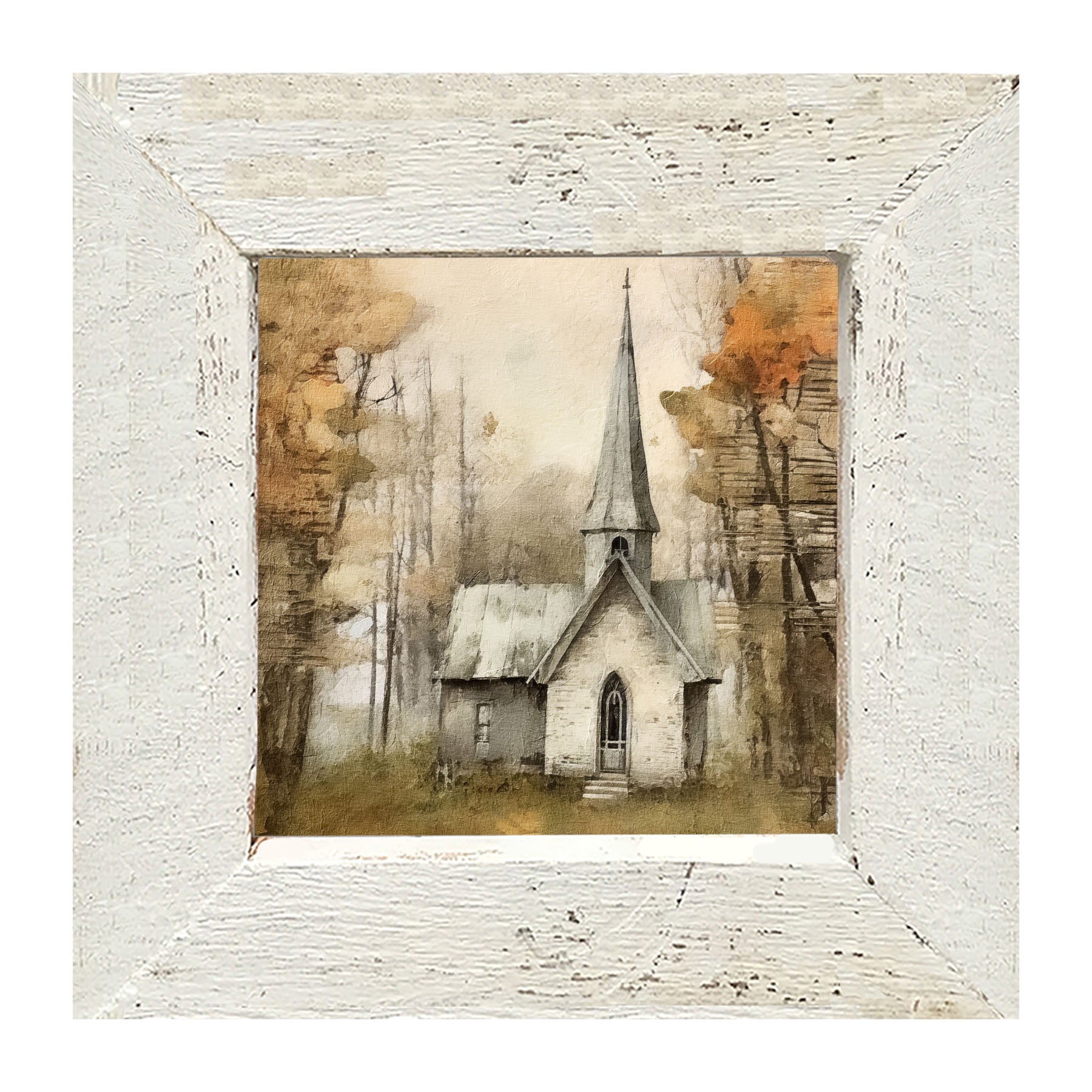 Autumn Church 3 - Framed Art