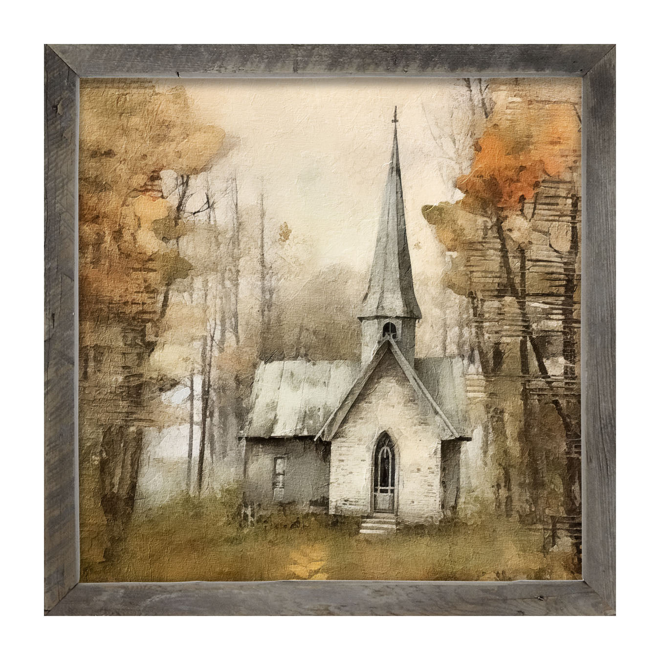 Autumn Church 3 - Framed Art