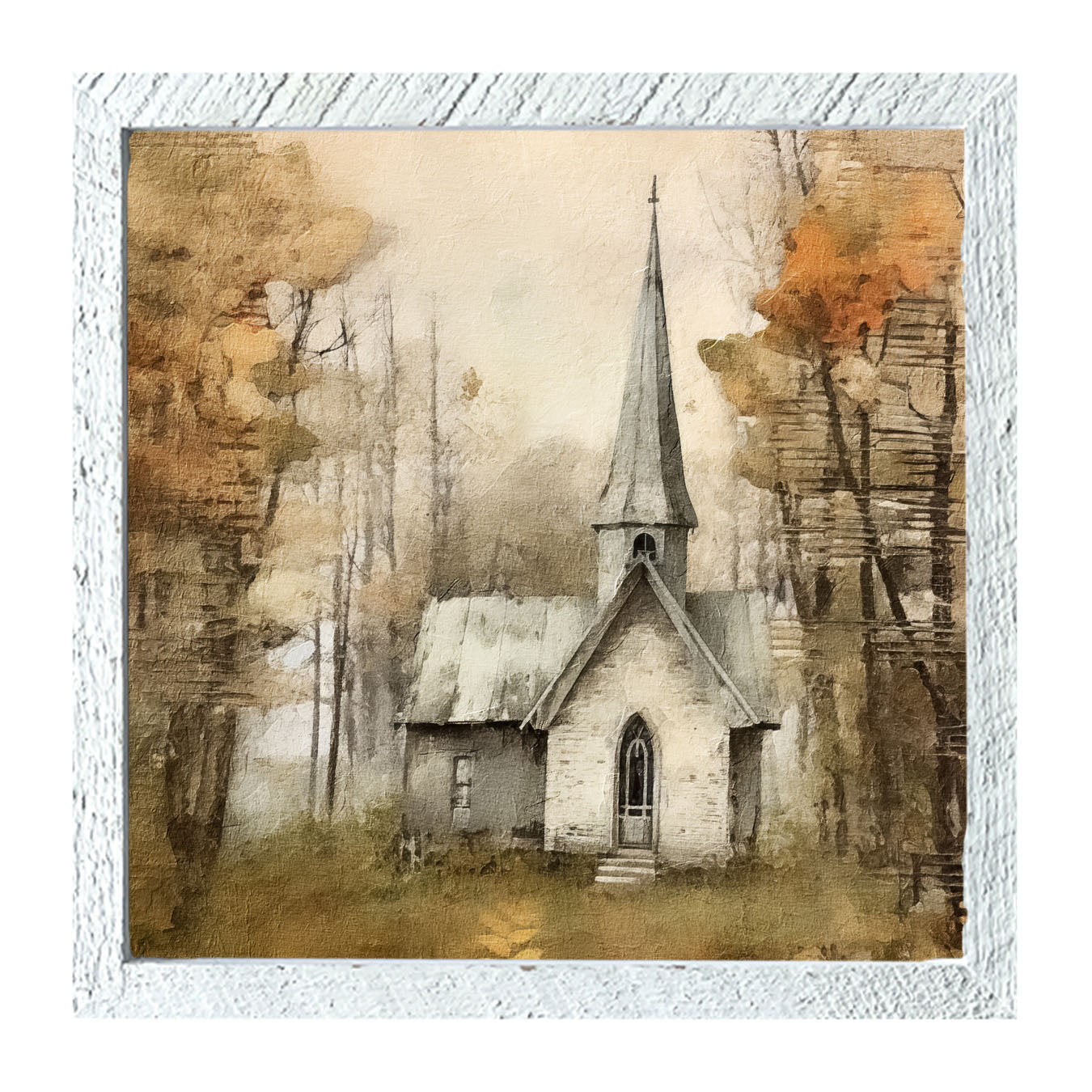 Autumn Church 3 - Framed Art