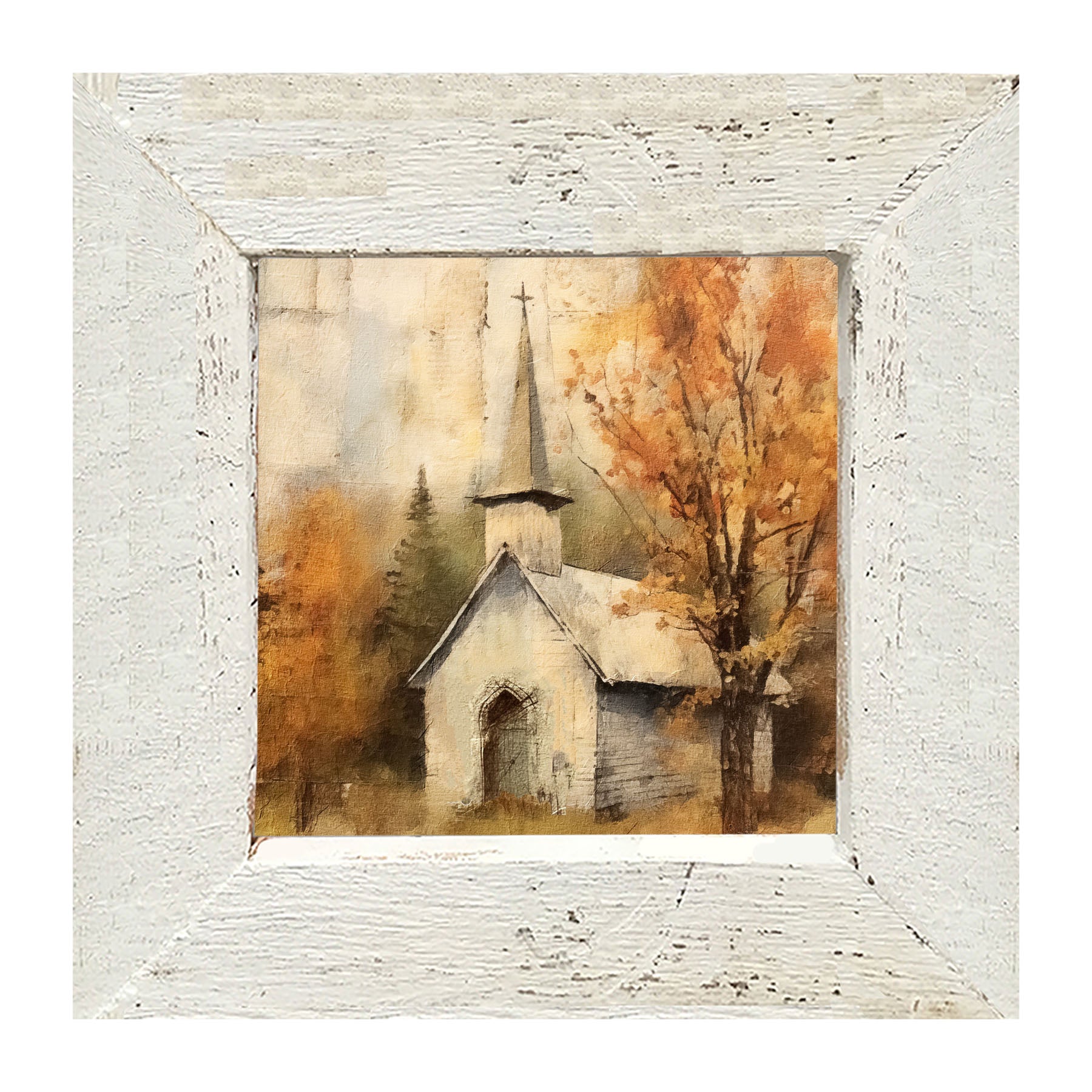 Autumn Church 4 - Framed Art