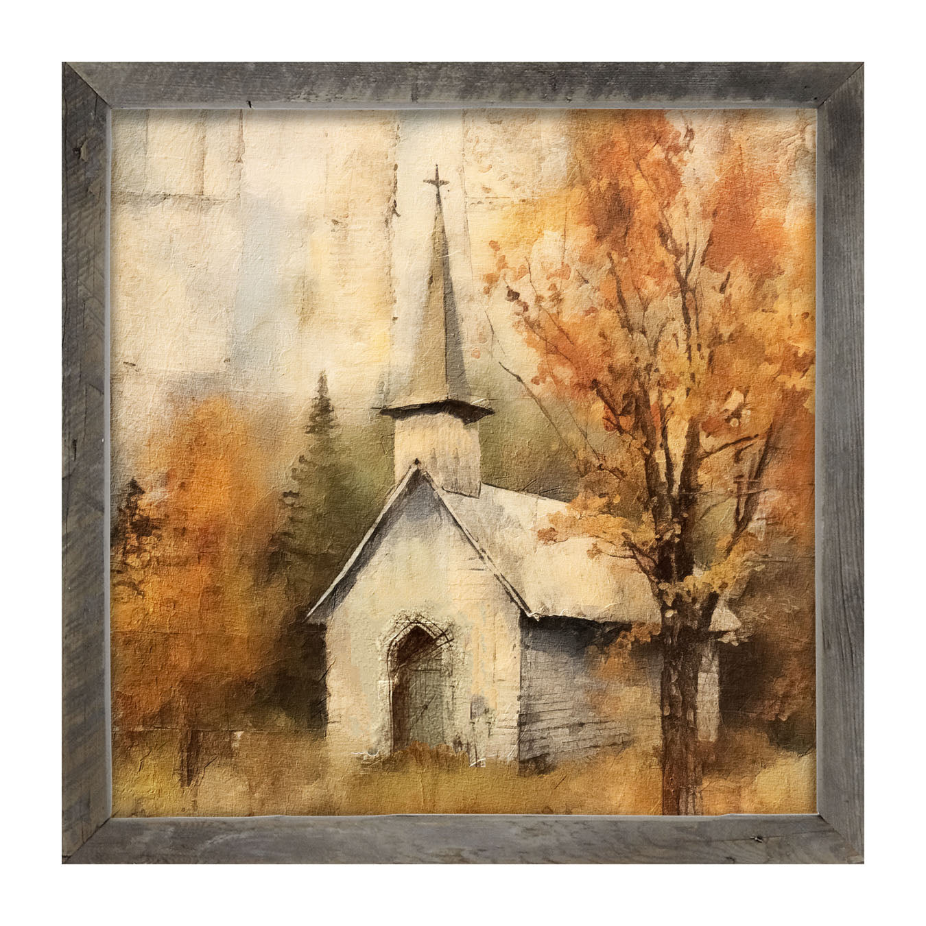 Autumn Church 4 - Framed Art