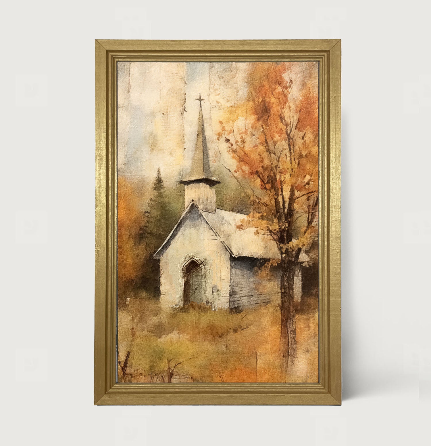 Autumn Church 4 - Framed Art