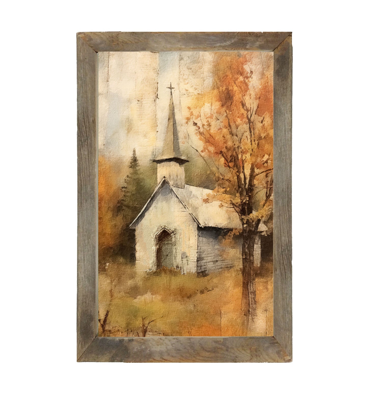 Autumn Church 4 - Framed Art