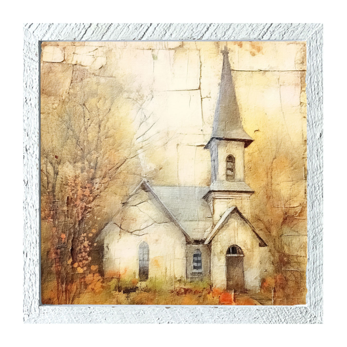 Autumn Church 5 - Framed Art