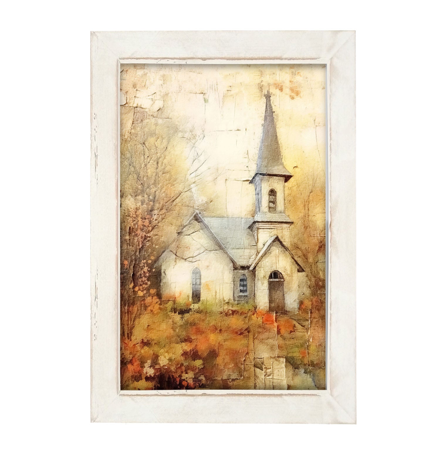 Autumn Church 5 - Framed Art