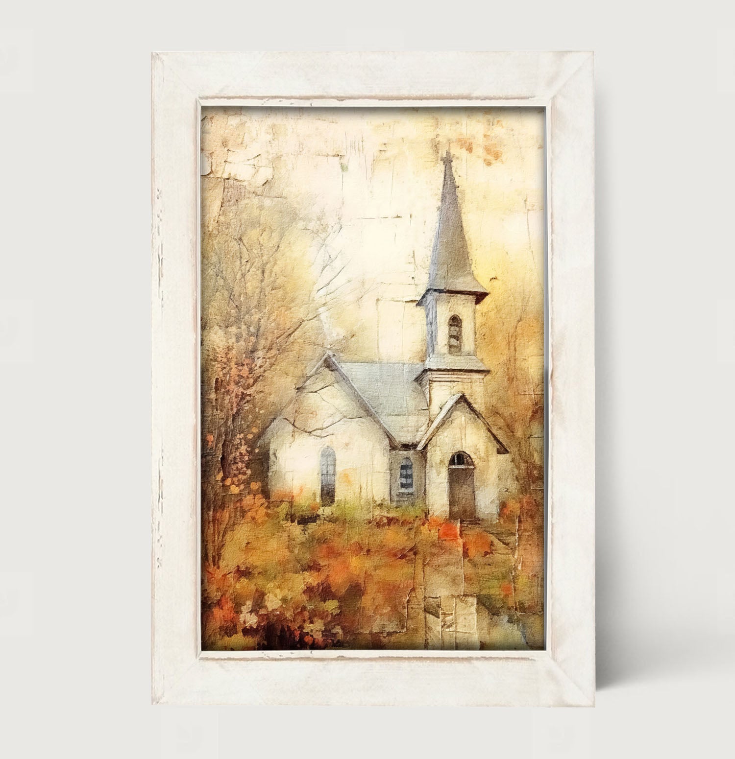 Autumn Church 5 - Framed Art