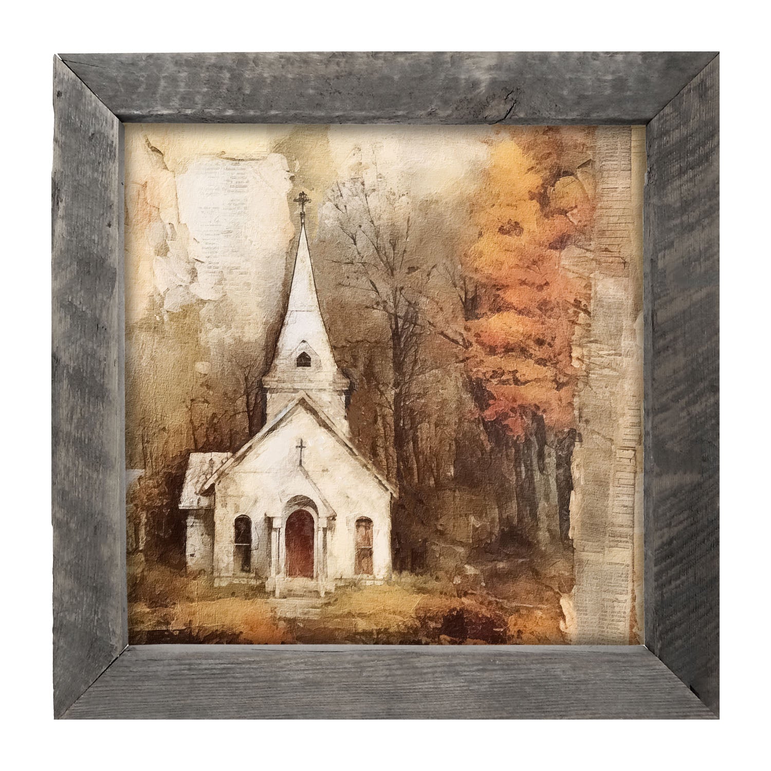 Autumn Church 6 - Framed Art