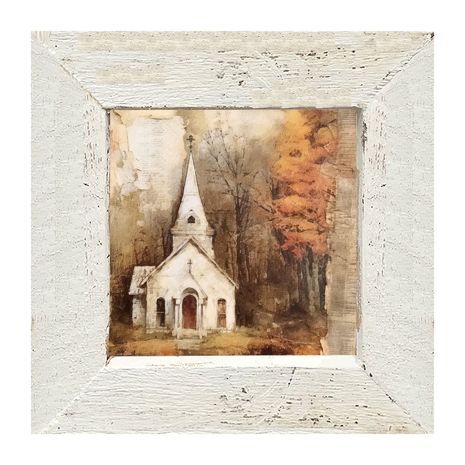 Autumn Church 6 - Framed Art