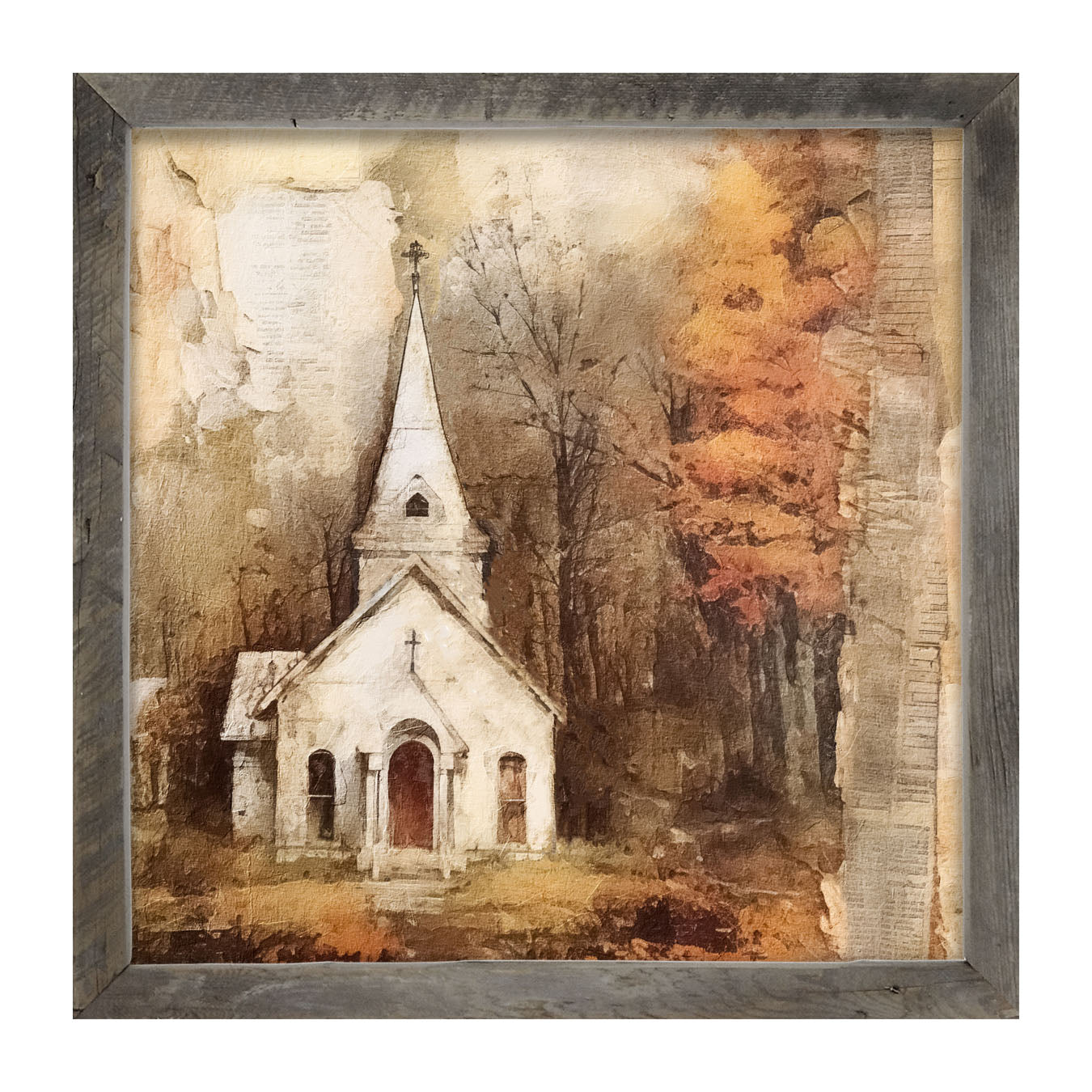 Autumn Church 6 - Framed Art