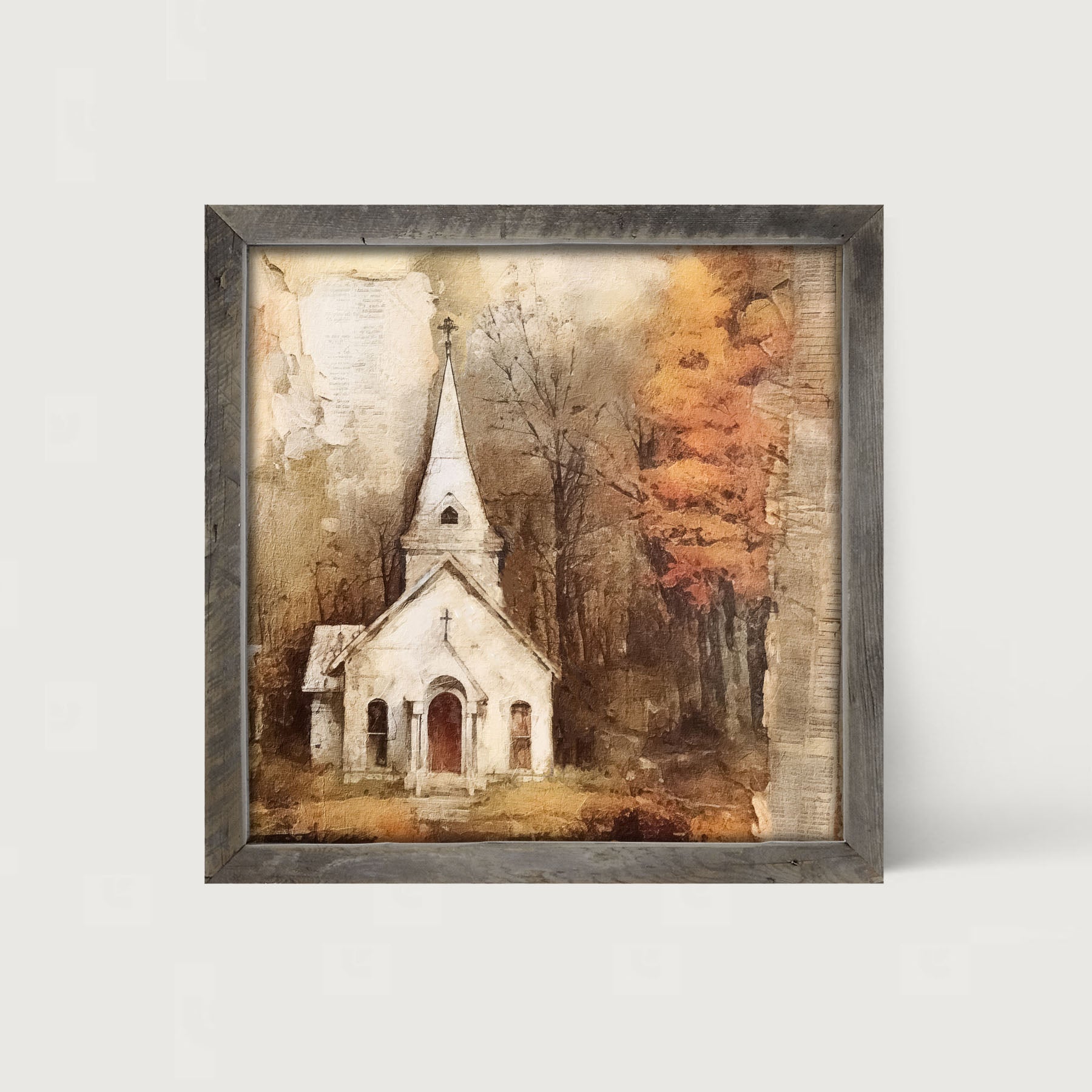 Autumn Church 6 - Framed Art