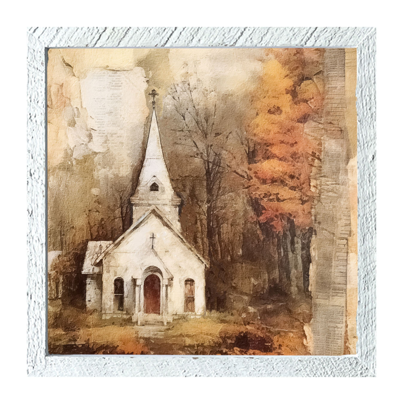 Autumn Church 6 - Framed Art