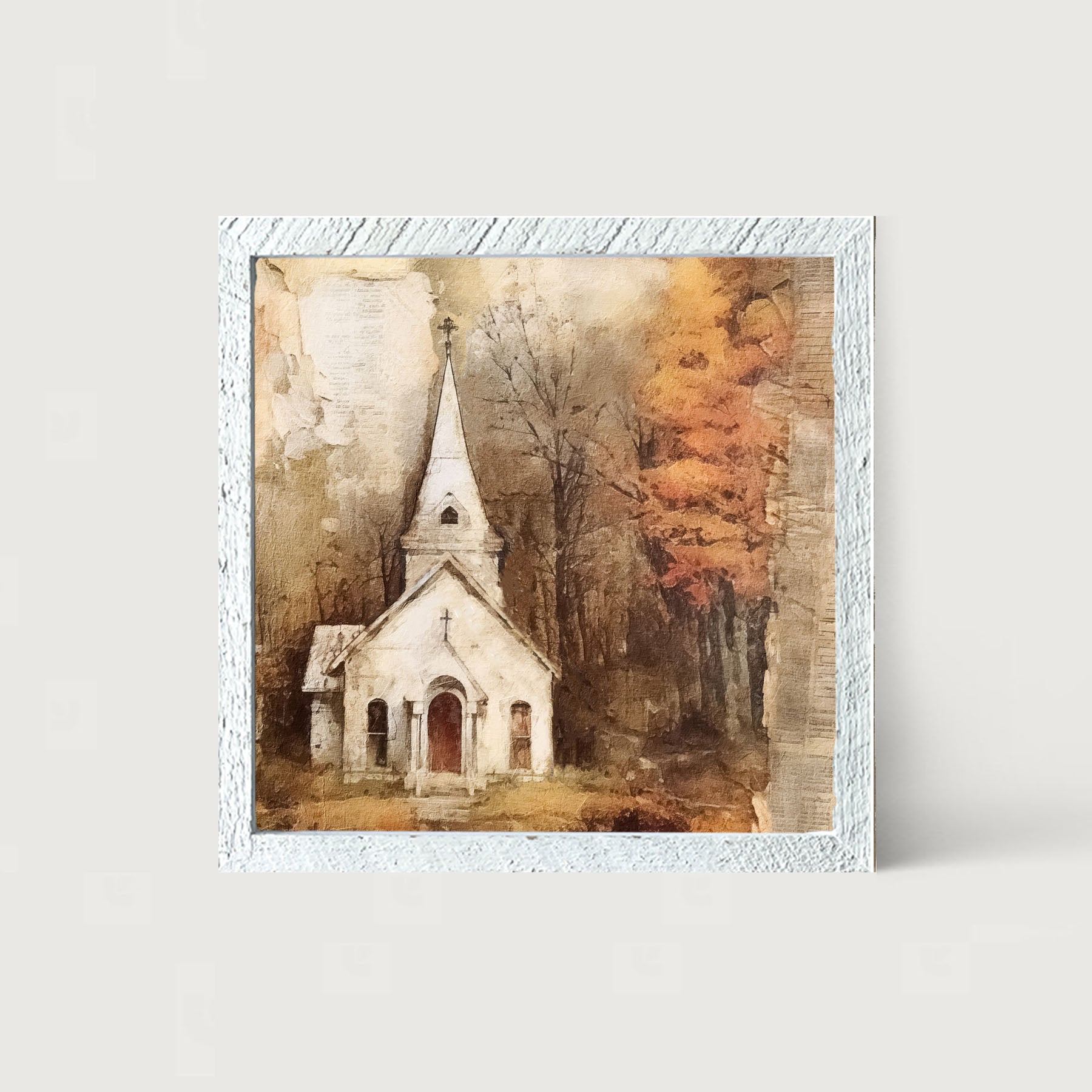Autumn Church 6 - Framed Art