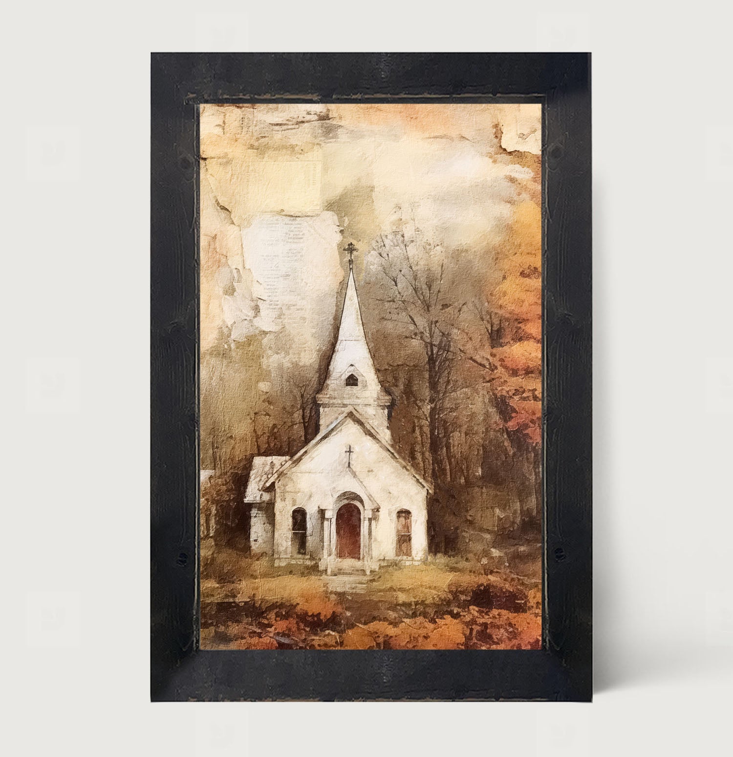 Autumn Church 6 - Framed Art