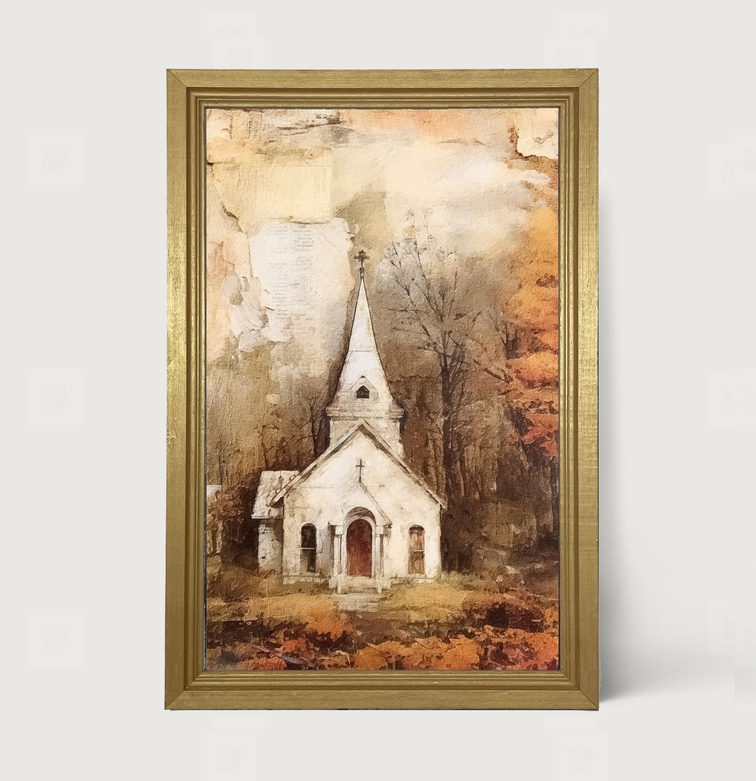 Autumn Church 6 - Framed Art