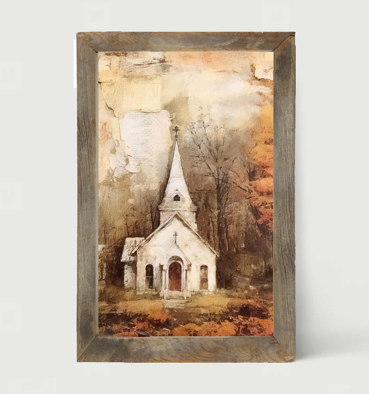 Autumn Church 6 - Framed Art