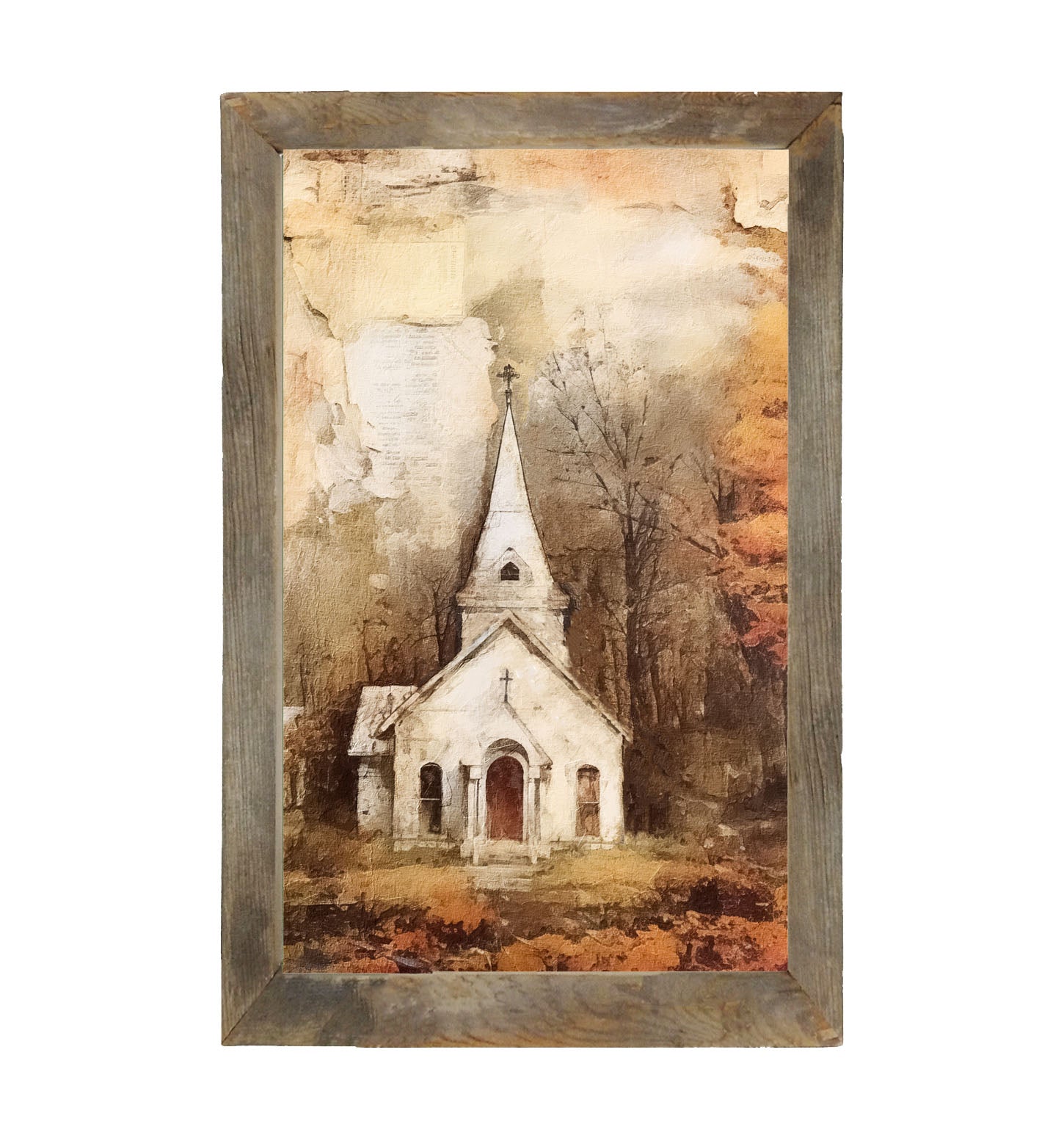 Autumn Church 6 - Framed Art