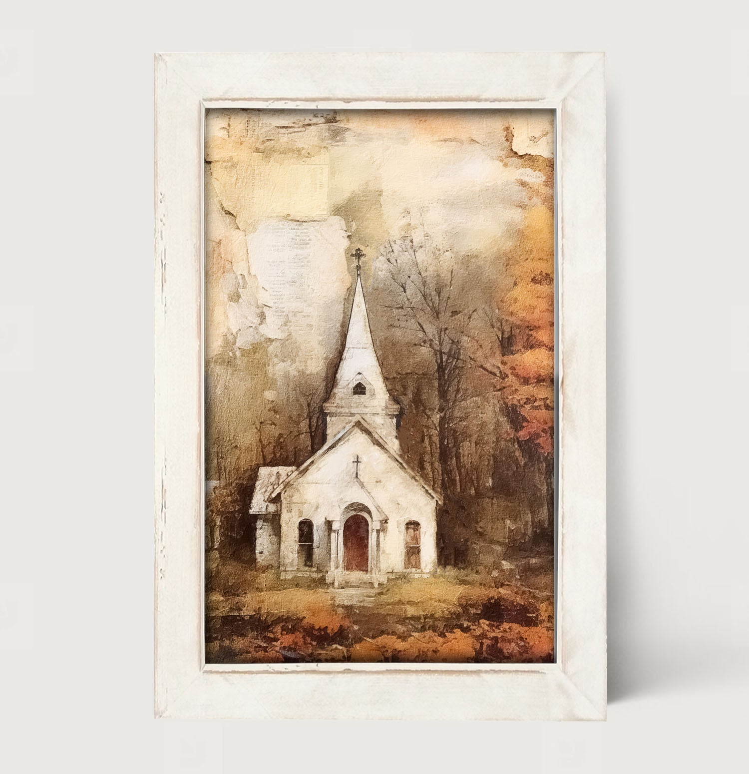 Autumn Church 6 - Framed Art