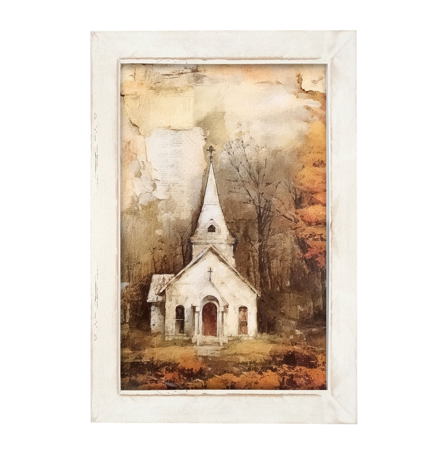 Autumn Church 6 - Framed Art