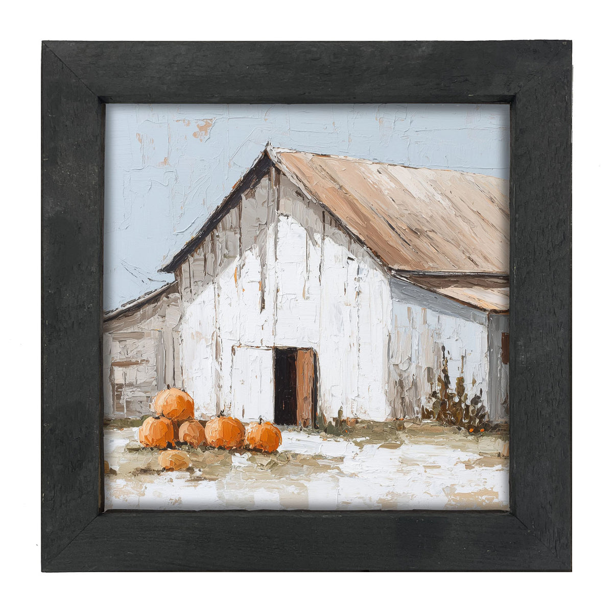 Barn with Pumpkins - Framed Art