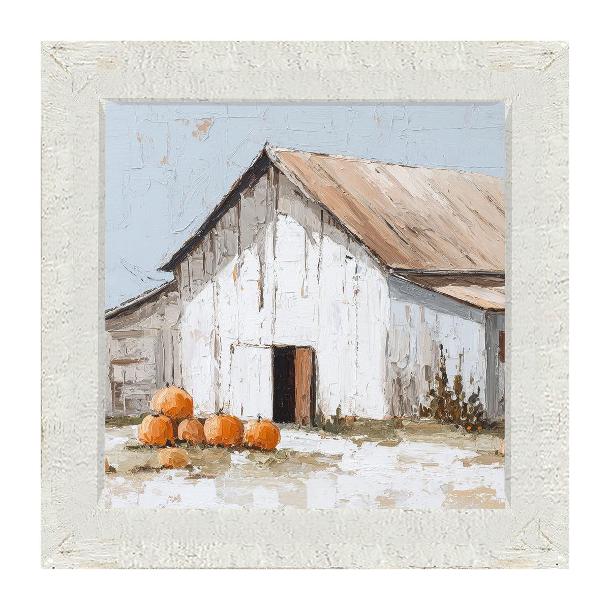 Barn with Pumpkins - Framed Art