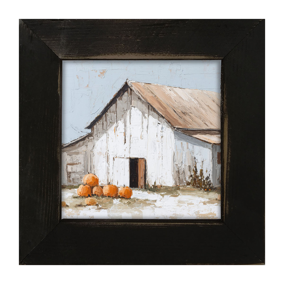 Barn with Pumpkins - Framed Art