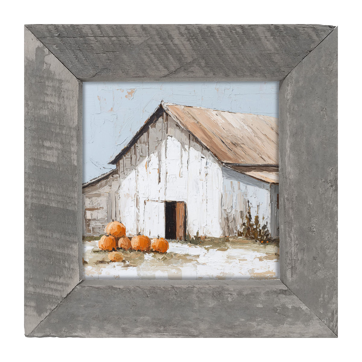 Barn with Pumpkins - Framed Art
