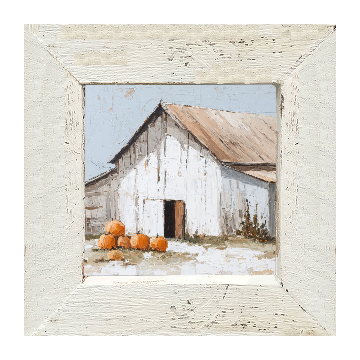 Barn with Pumpkins - Framed Art