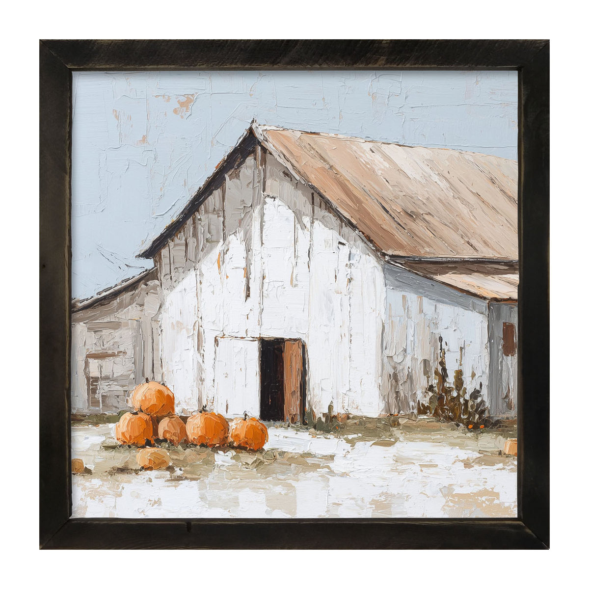 Barn with Pumpkins - Framed Art