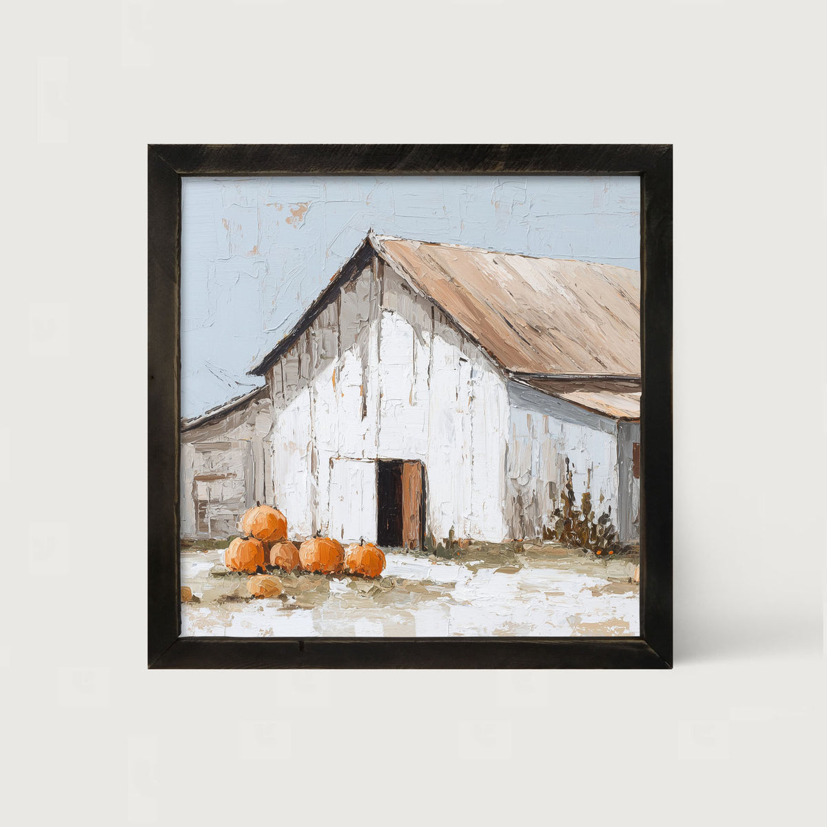 Barn with Pumpkins